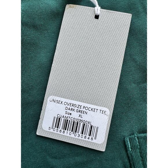 Aman Essentials Unisex Oversized Pocket Tee -Dark Green XL - Picture 5 of 7
